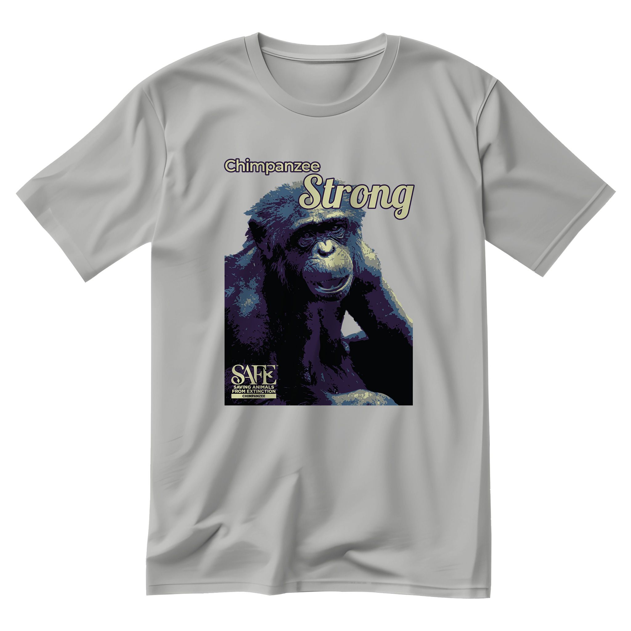 chiiiibag ch!iiibag WHERE AM I グレーTシャツ Kioja UNISEX T-Shirt - Chimpanzee SAFE