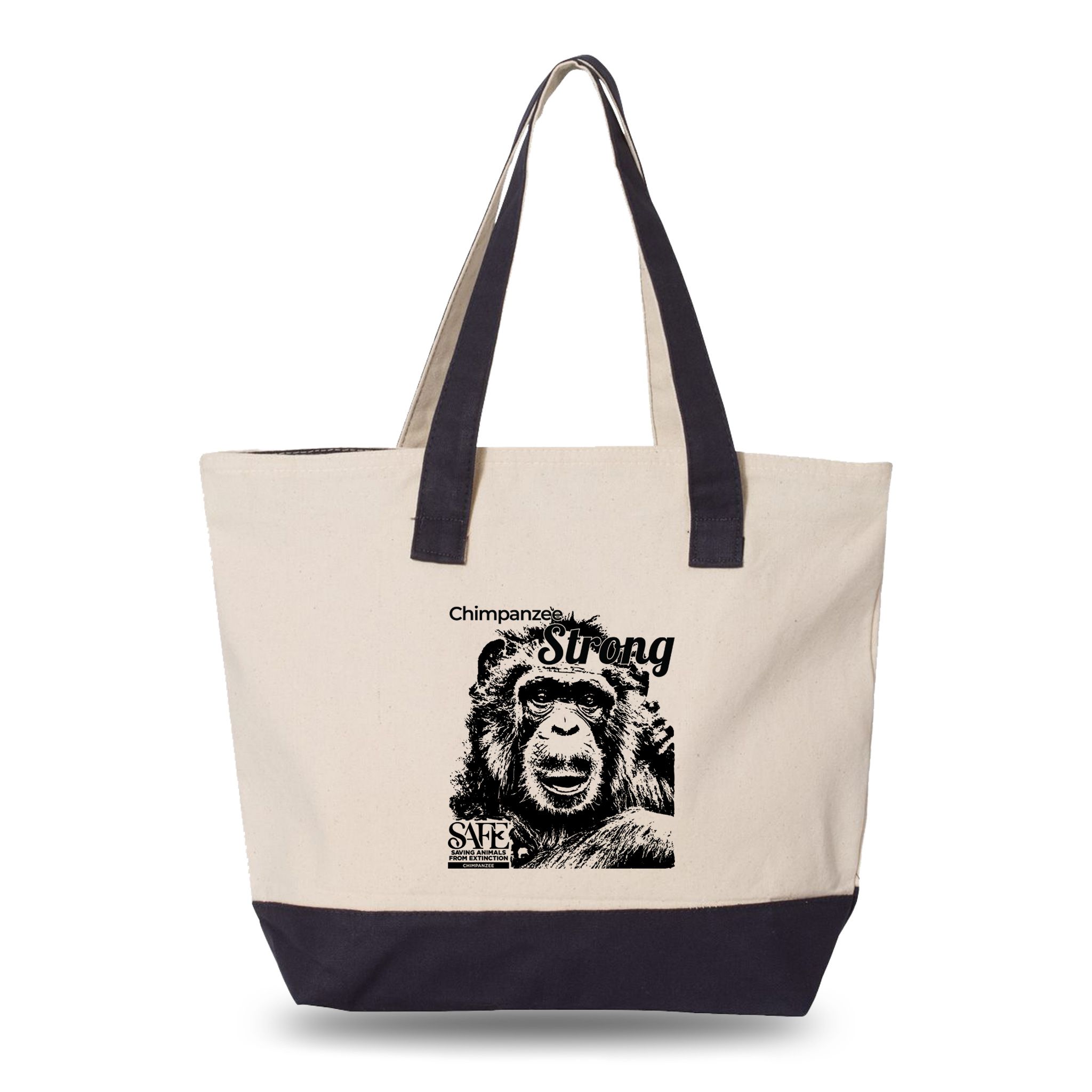 Chimp Safe 19L Zippered Tote Bag - Chimpanzee SAFE