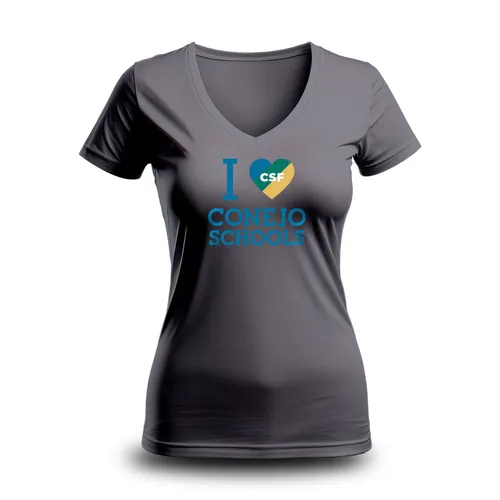 CSF Women's V-neck T-shirt Charcoal