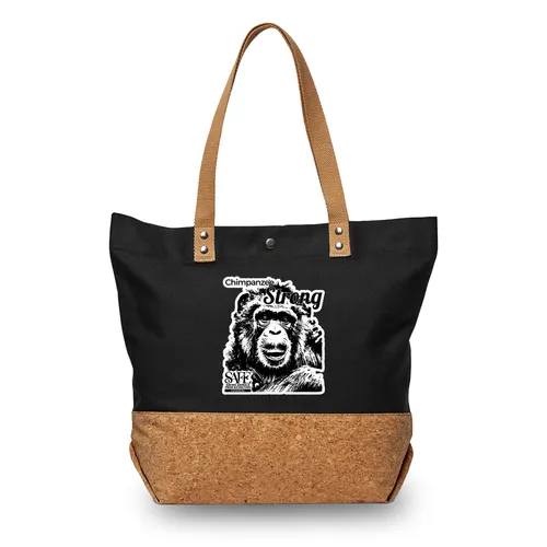 Chimp Safe Canvas & Cork Shopper Tote Bag