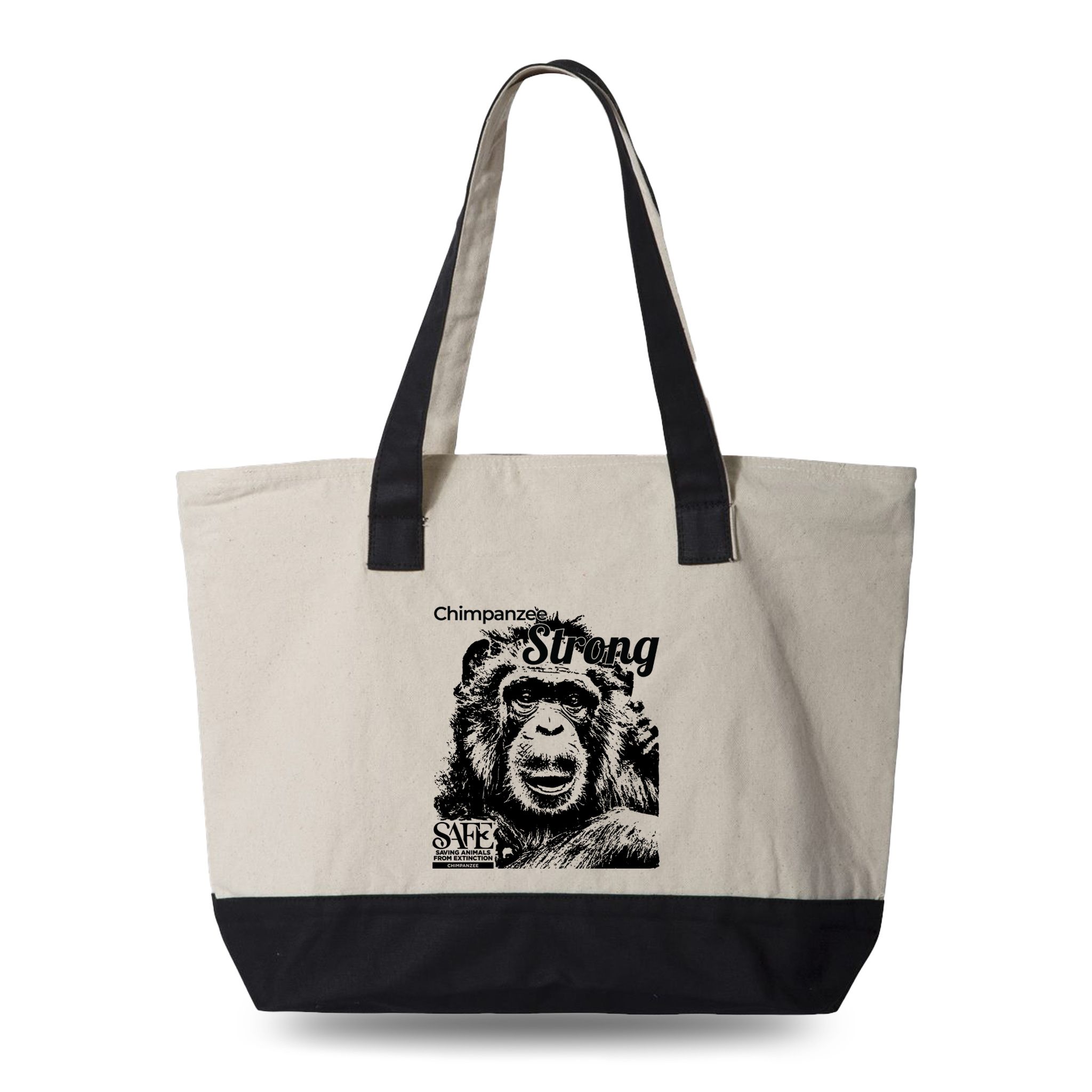 Chimp Safe 19L Zippered Tote Bag - Chimpanzee SAFE