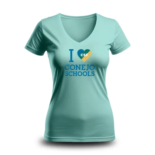 CSF Women's V-neck T-shirt Blue Sage