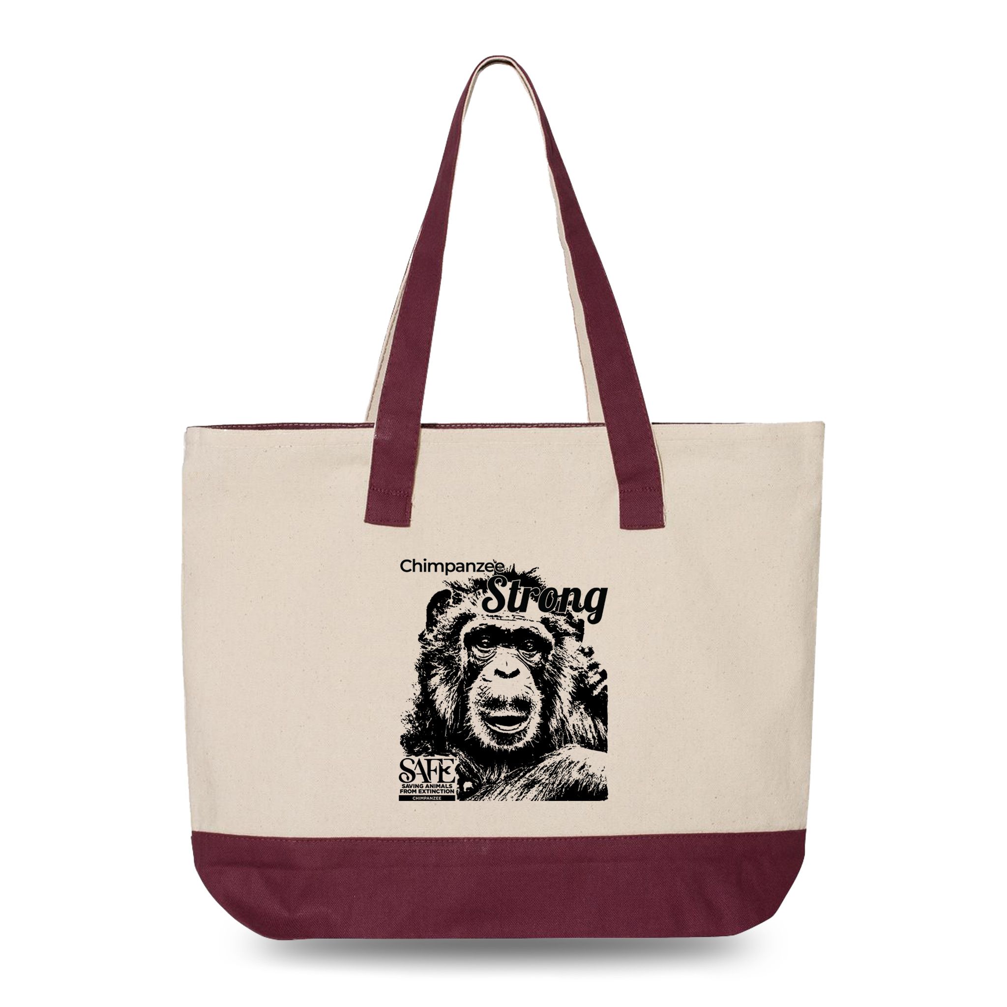 Chimp Safe 19L Zippered Tote Bag - Chimpanzee SAFE